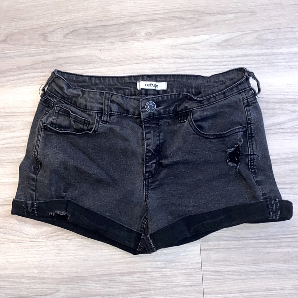 Super Stetchy Black Distressed/Ripped Summer Shorts